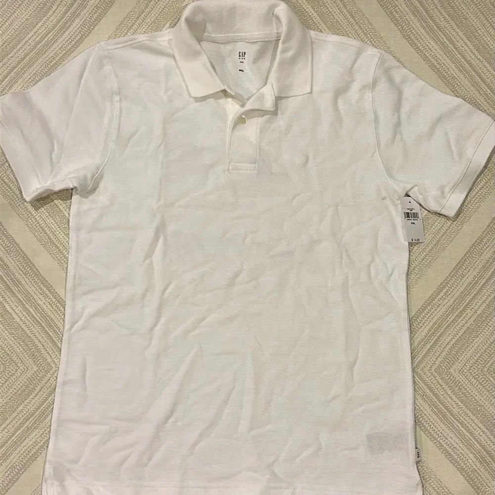 Gap Boys White Short-sleeve Collared Shirt, Size XXL